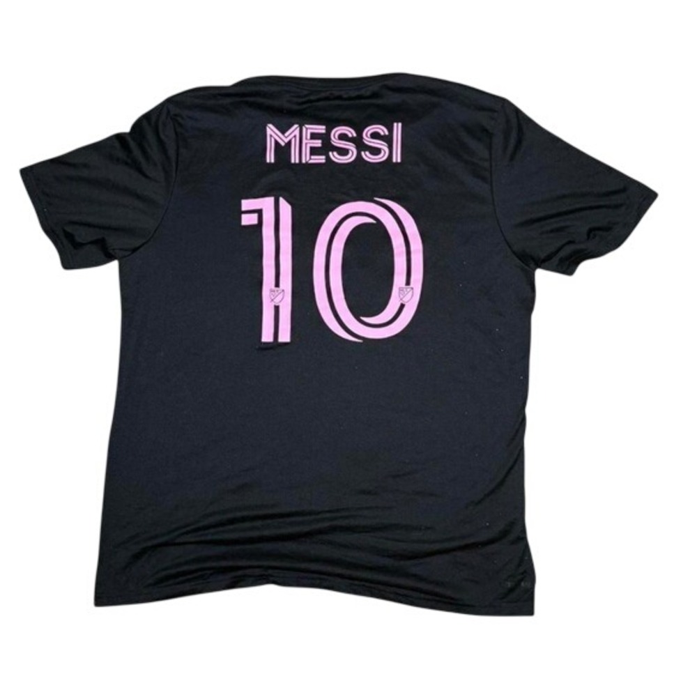 Adidas Inter Miami CF Messi #10 Pre-Match Jersey Black Pink Men's Large - Picture 7 of 7